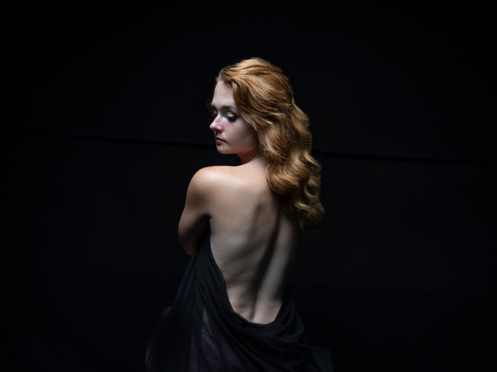 Elegant Woman's Back by Sam SDFMedia — canvas wall art