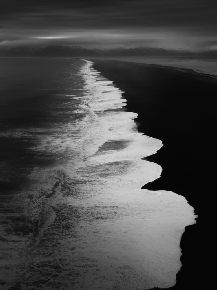 Black Beach Waves by Yongnan Li （李永男） — canvas wall art