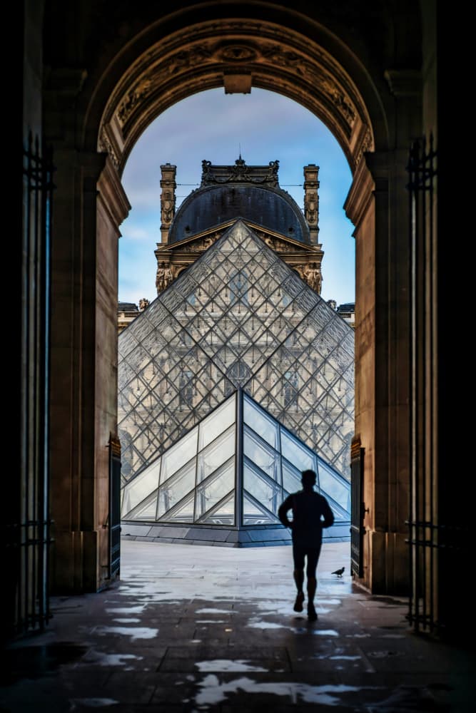 Louvre Morning Run by Atsushi Inamura — canvas wall art