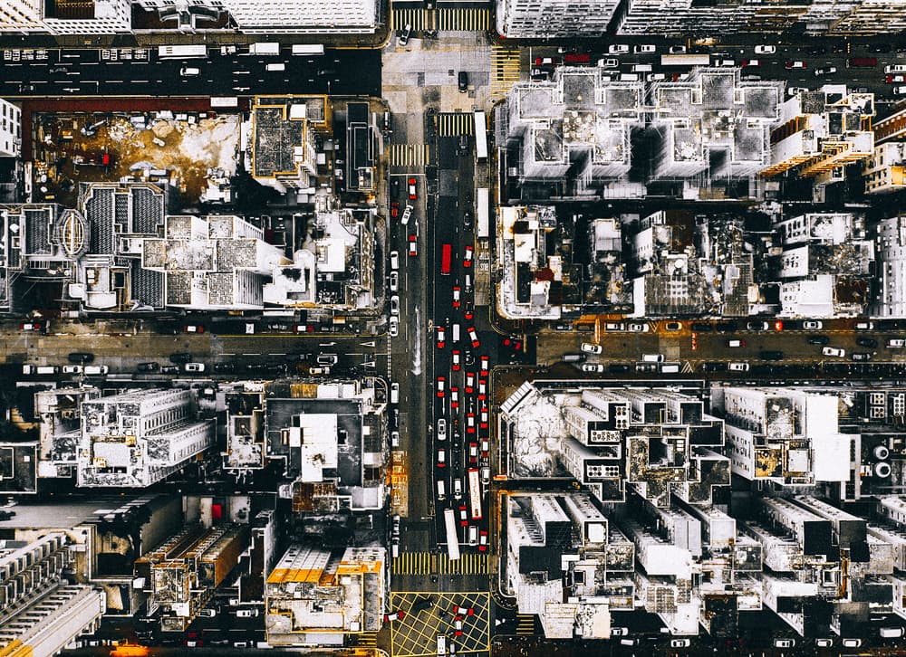 Dense Cityscape Traffic by Carmine Chiriacò — canvas wall art