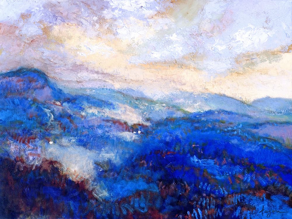 Ethereal Bluescape by Dorothy Fagan — canvas wall art