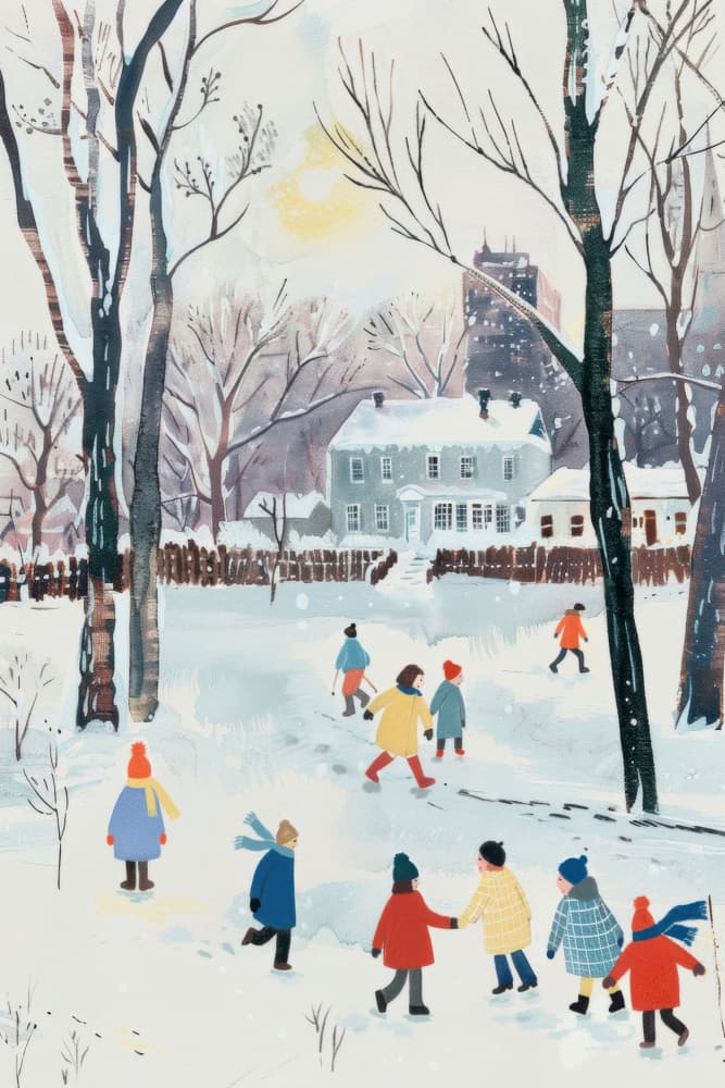 Happywinterday by Treechild — canvas wall art