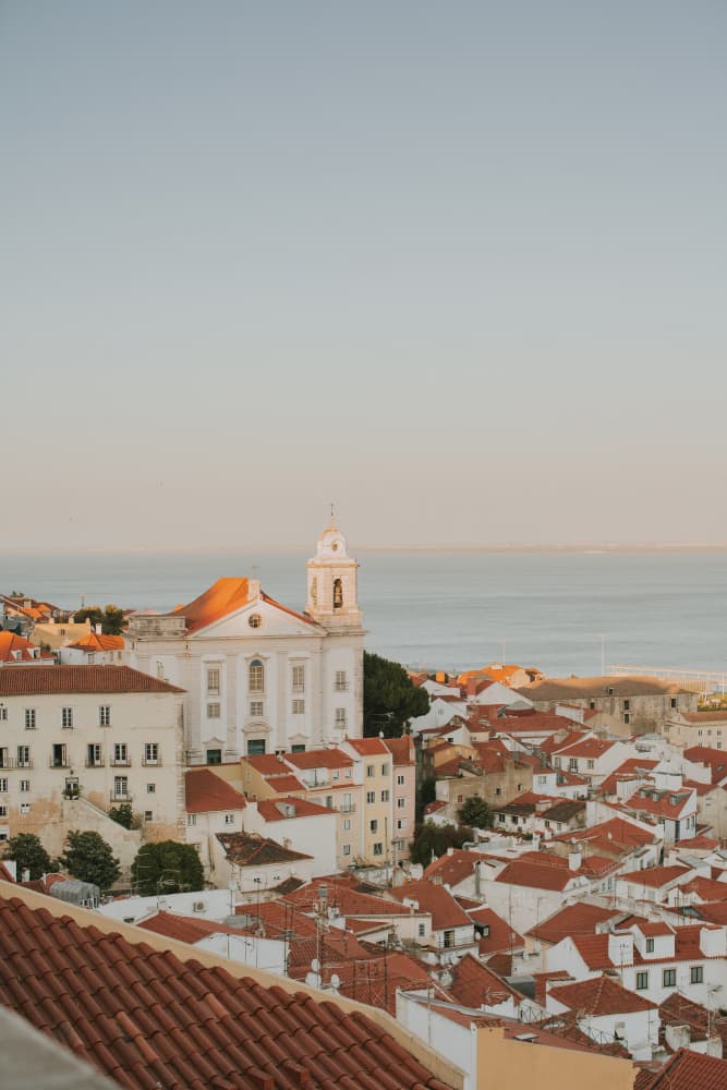 Historic City Ocean View by Claudia Casal — canvas wall art