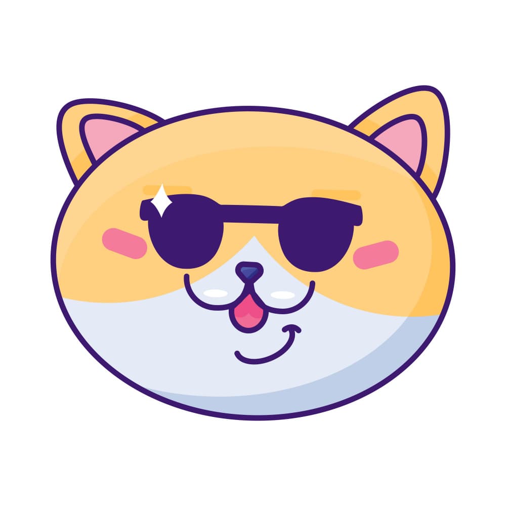 Cute Dog In Shades by Marika Barsrsind — canvas wall art