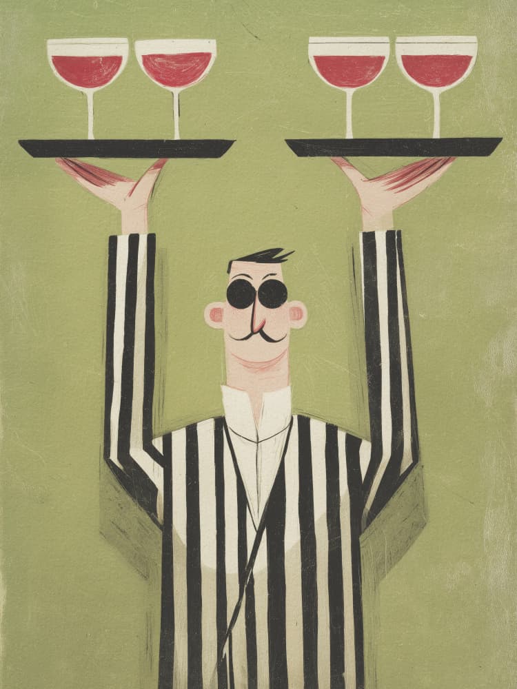 Elegant Waiter Service by Andreas Magnusson — canvas wall art