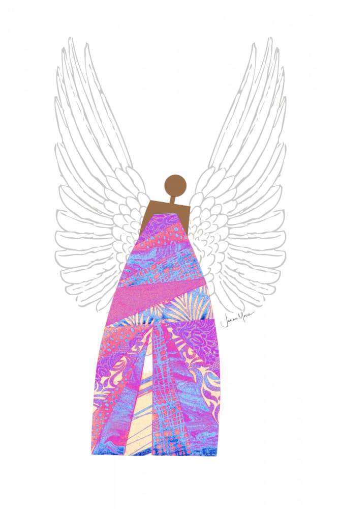 Vibrant Angel Wings by Jemma Morris — canvas wall art