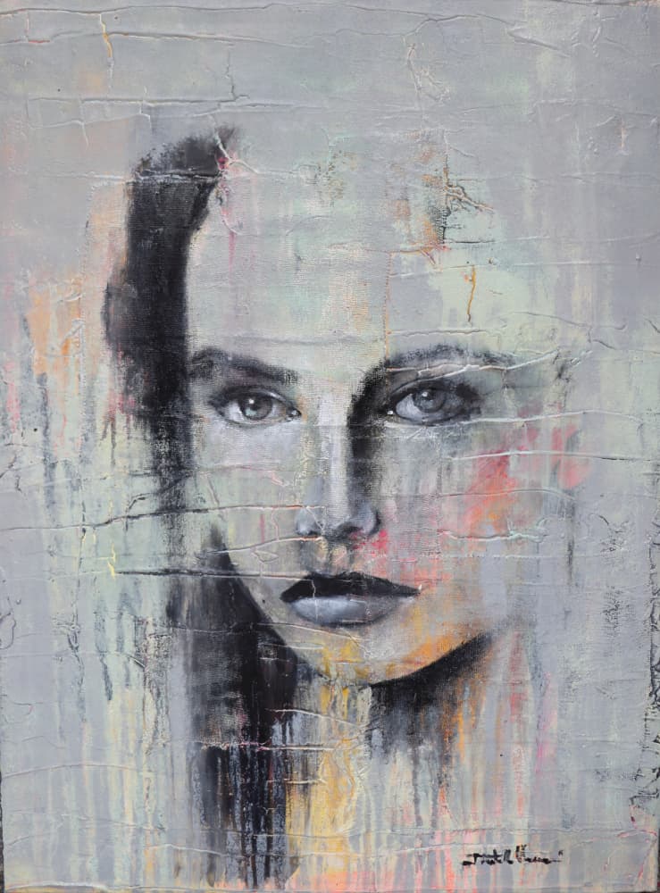 Expressive Woman Portrait by Donatella Marraoni — canvas wall art