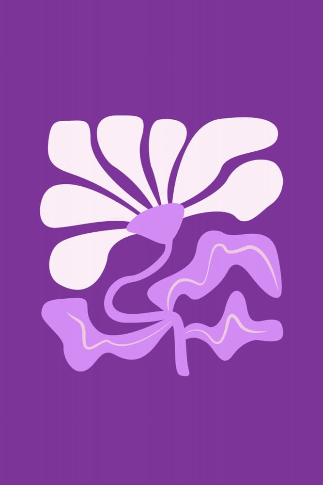 Abstract Lavender Bloom by Karen Menzenbach — canvas wall art