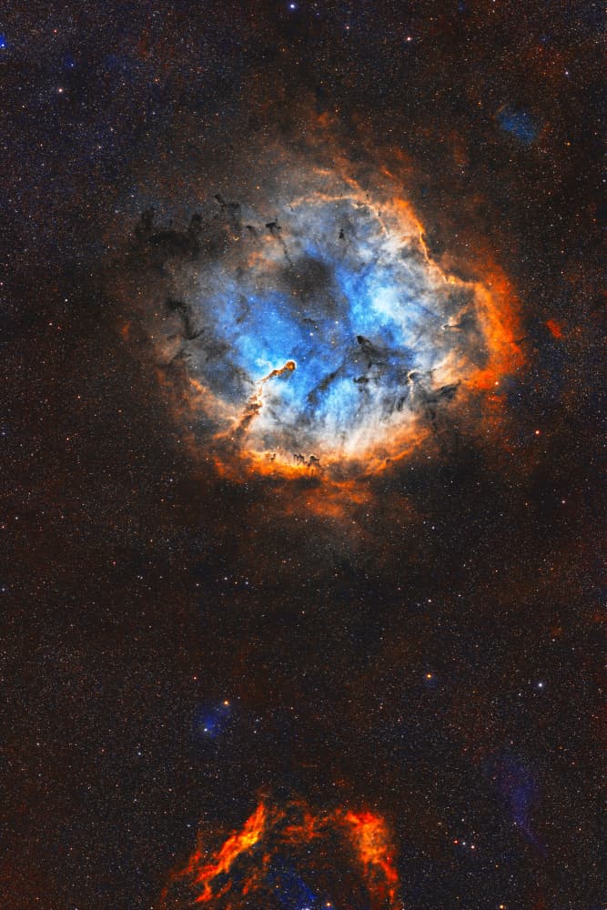 Cosmic Blue Nebula by Arne Jansen — canvas wall art