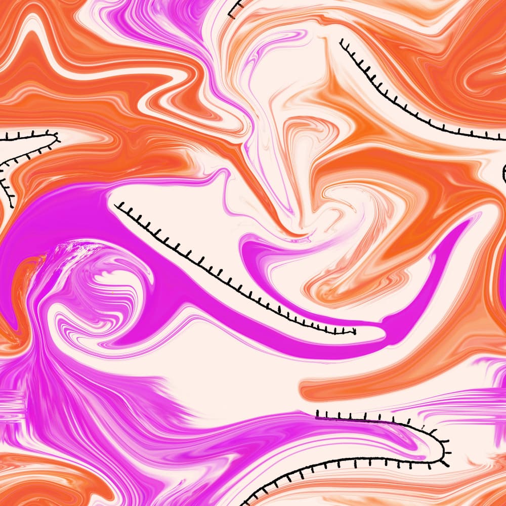Vibrant Marbled Swirls by Pecilia Mariano — canvas wall art