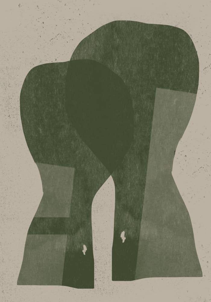 Muted Silhouettes by THE MIUUS STUDIO — canvas wall art