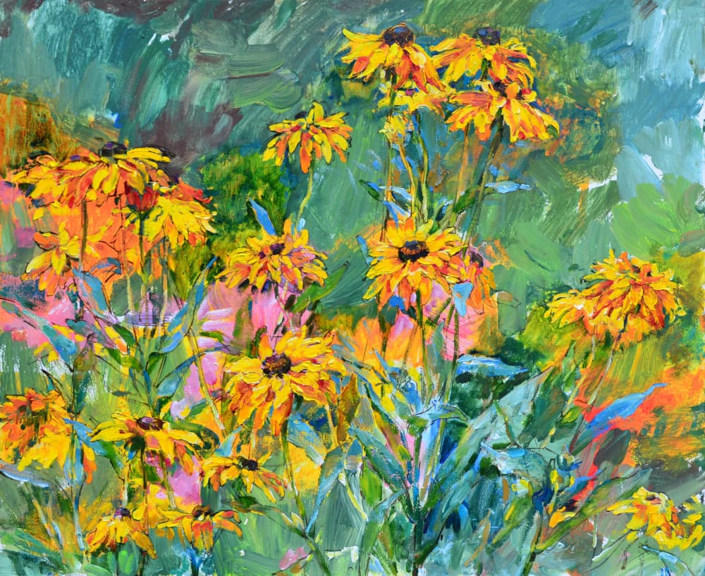 Vibrant Summer Blooms by Andrii Kutsachenko — canvas wall art