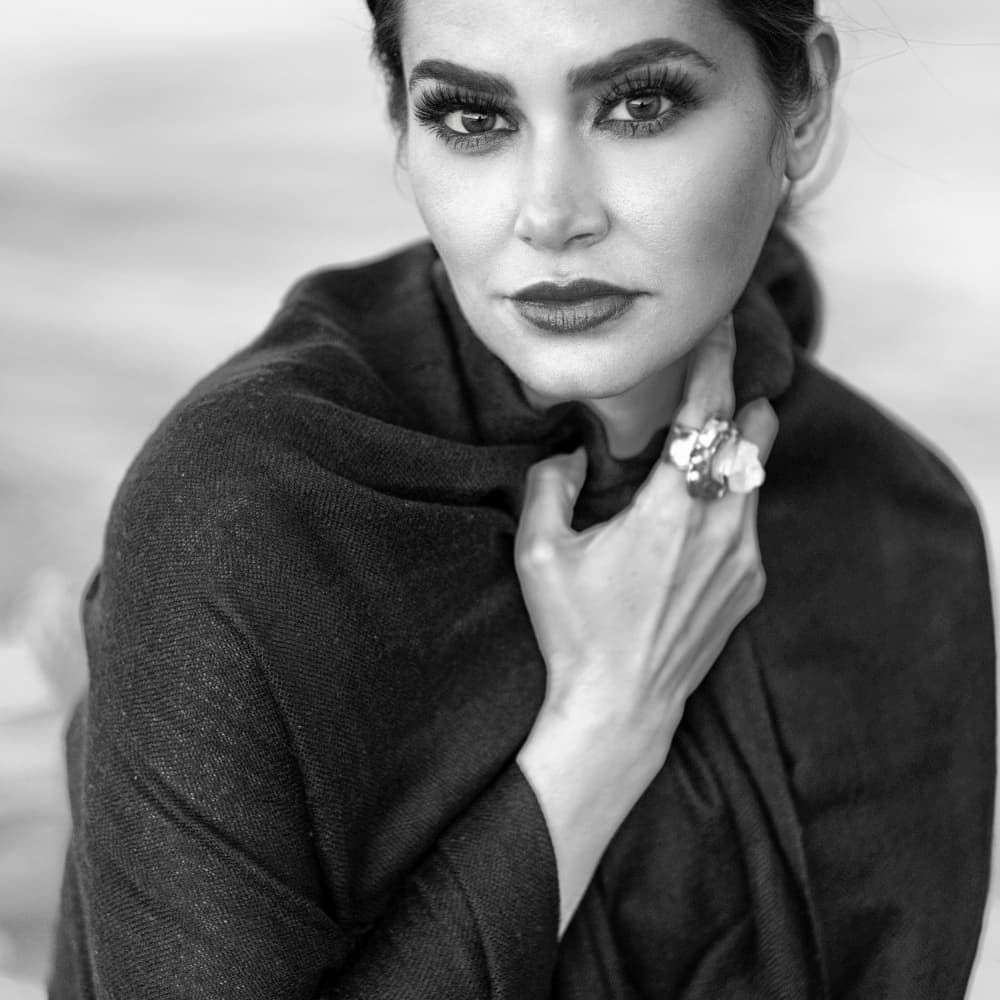 Elegant Woman's Gaze by Josefina Melo — canvas wall art