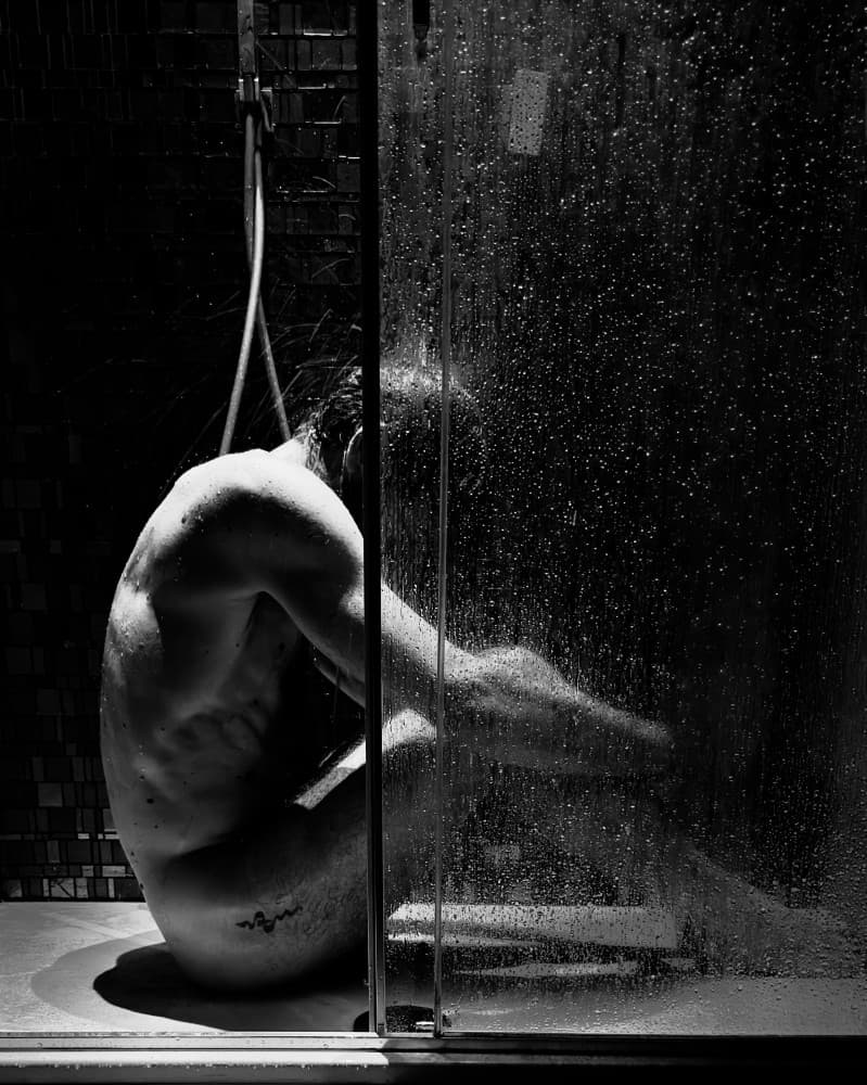 Solitary Shower Reflection by Davide Barzaghi — canvas wall art