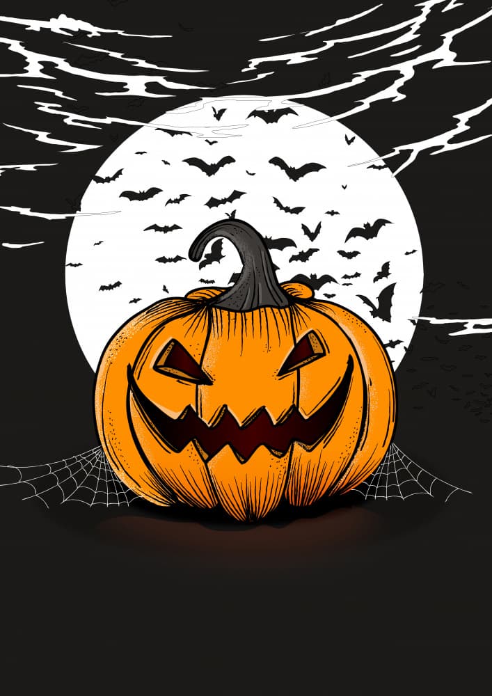 Spooky Halloween Night by Nicholas — canvas wall art