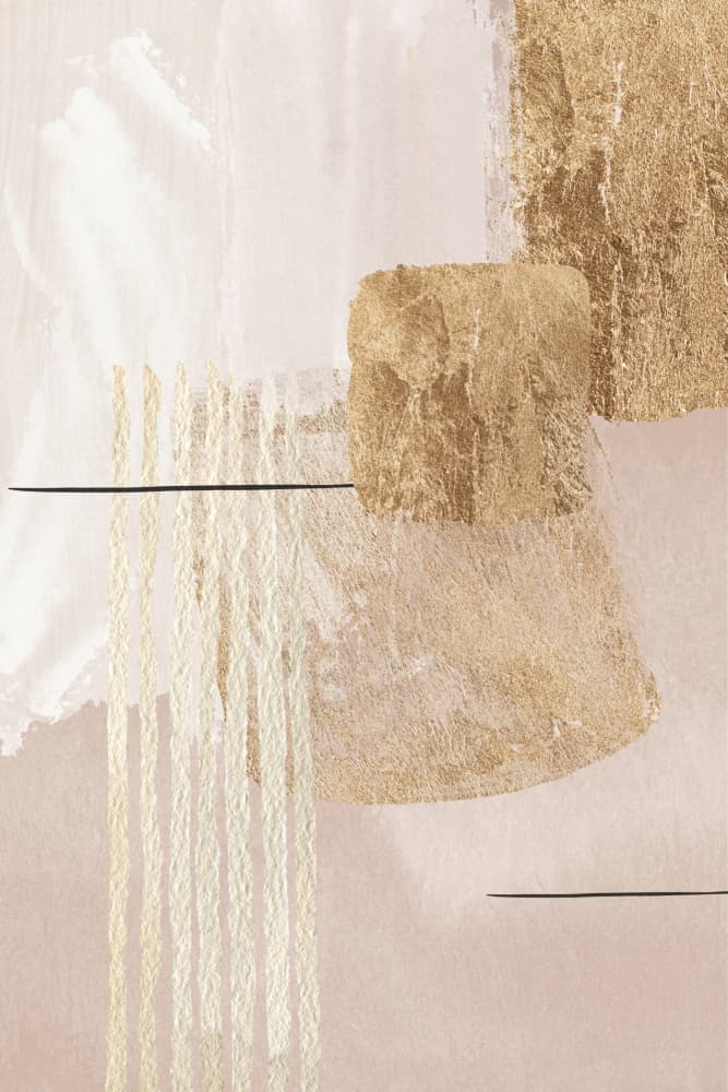 Elegant Gold Abstract Blush by Sally Ann Moss — canvas wall art