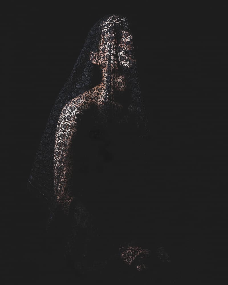 Dark Lace Elegance by Hooman Sedaghi — canvas wall art