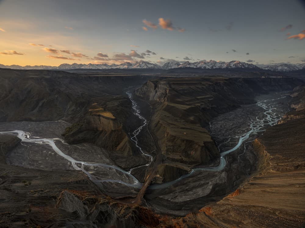 Vast Canyon Mountain Sunset by Cai ning — canvas wall art