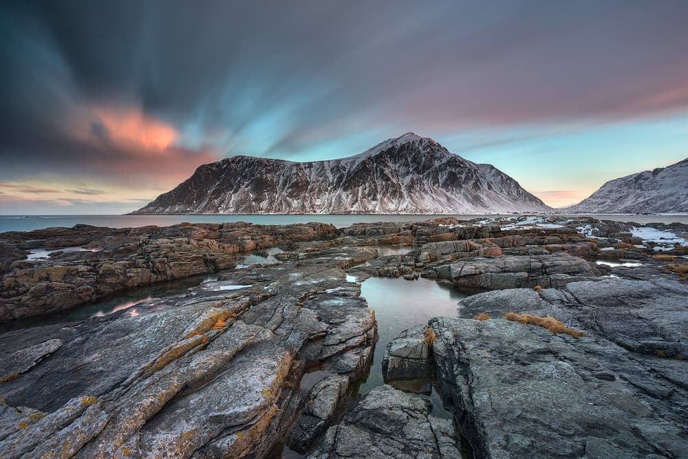 Coastal Mountain Twilight by Mauro Tronto — canvas wall art
