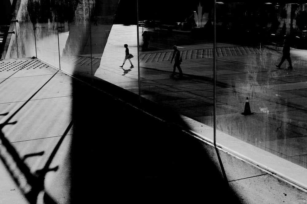 Silhouettes City Walk by Jian Wang — canvas wall art