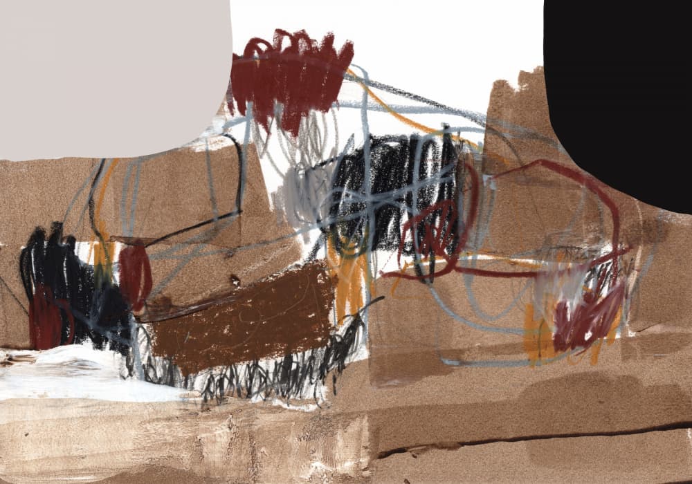 Earthy Industrial Abstract by uplusmestudio — canvas wall art