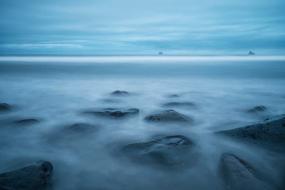 Misty Ocean Rocks by Lydia Jacobs — canvas wall art