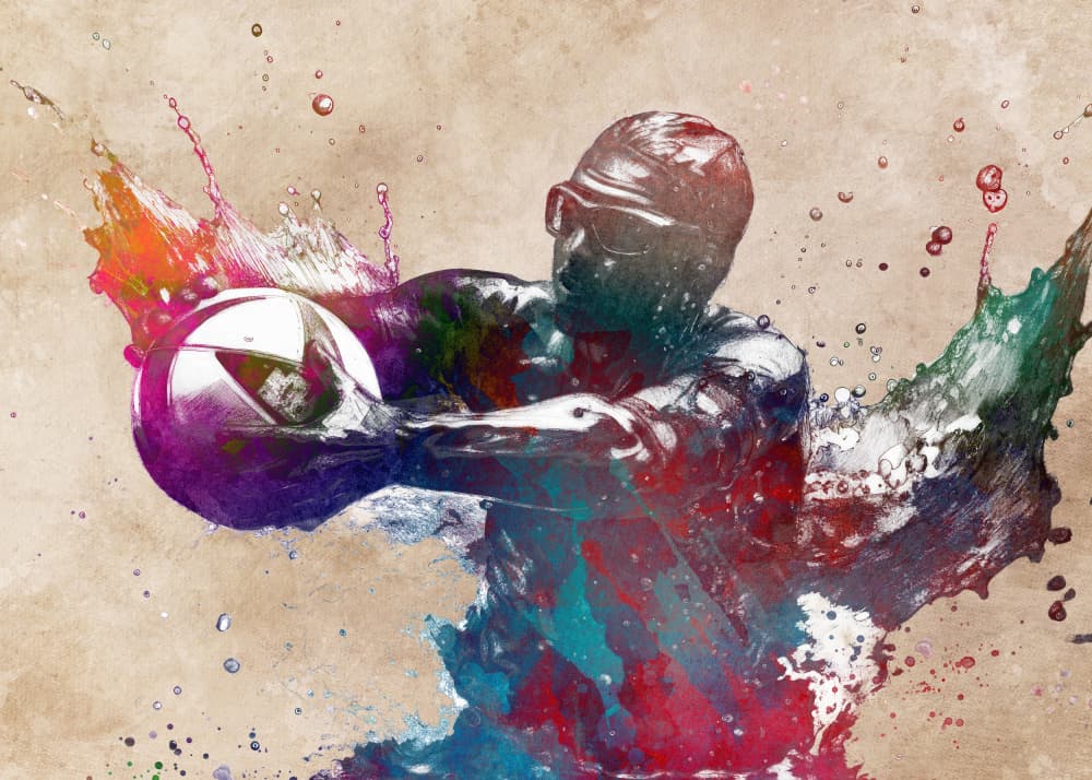 Abstract Sports Action by Justyna Jaszke — canvas wall art