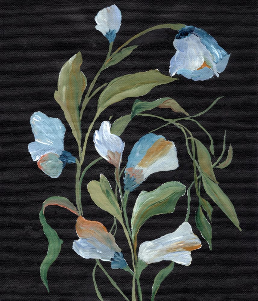 Dark Floral Study by Nikita Jariwala — canvas wall art