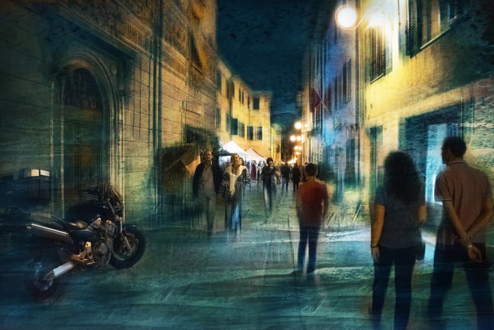 Dreamy City Night by Nicodemo Quaglia — canvas wall art