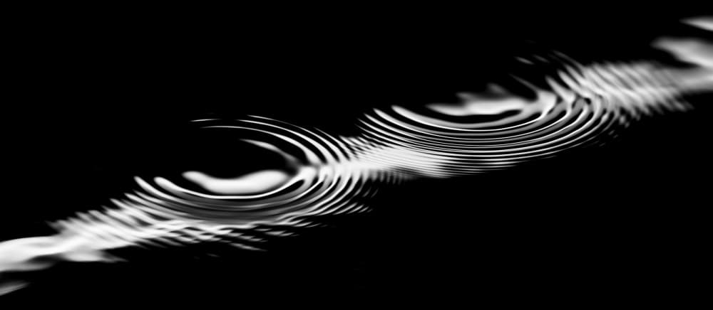 Shimmering Dark Ripples by R Suguri — canvas wall art