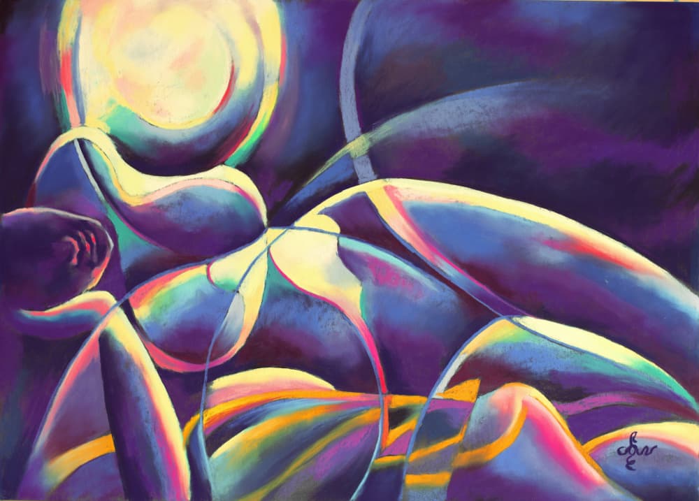Luminous Abstract Form by Corné Akkers — canvas wall art