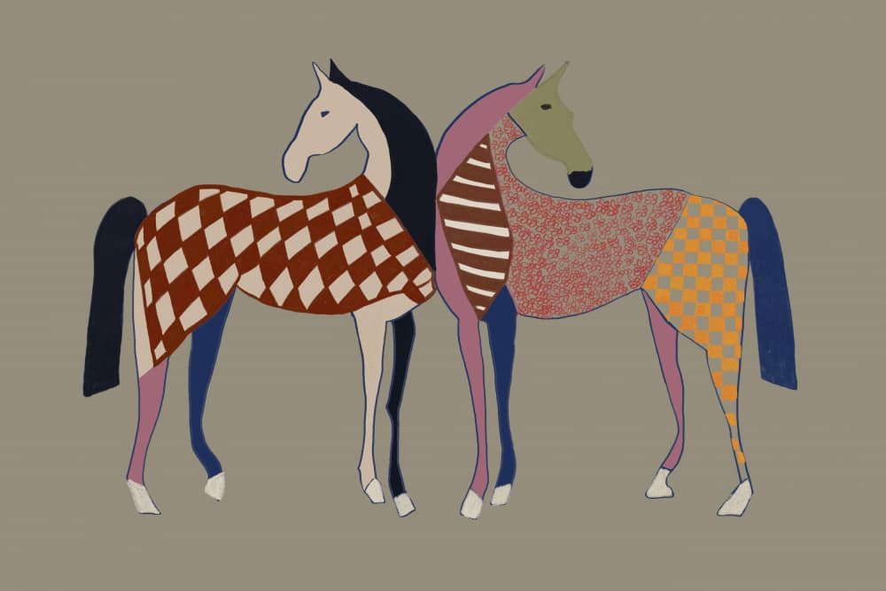 Colorful Patterned Horses by The Art Concept — canvas wall art