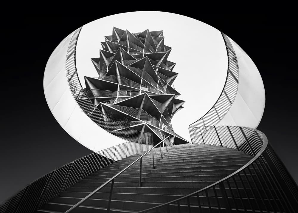 Modern Spiral Ascent by Louie Luo — canvas wall art
