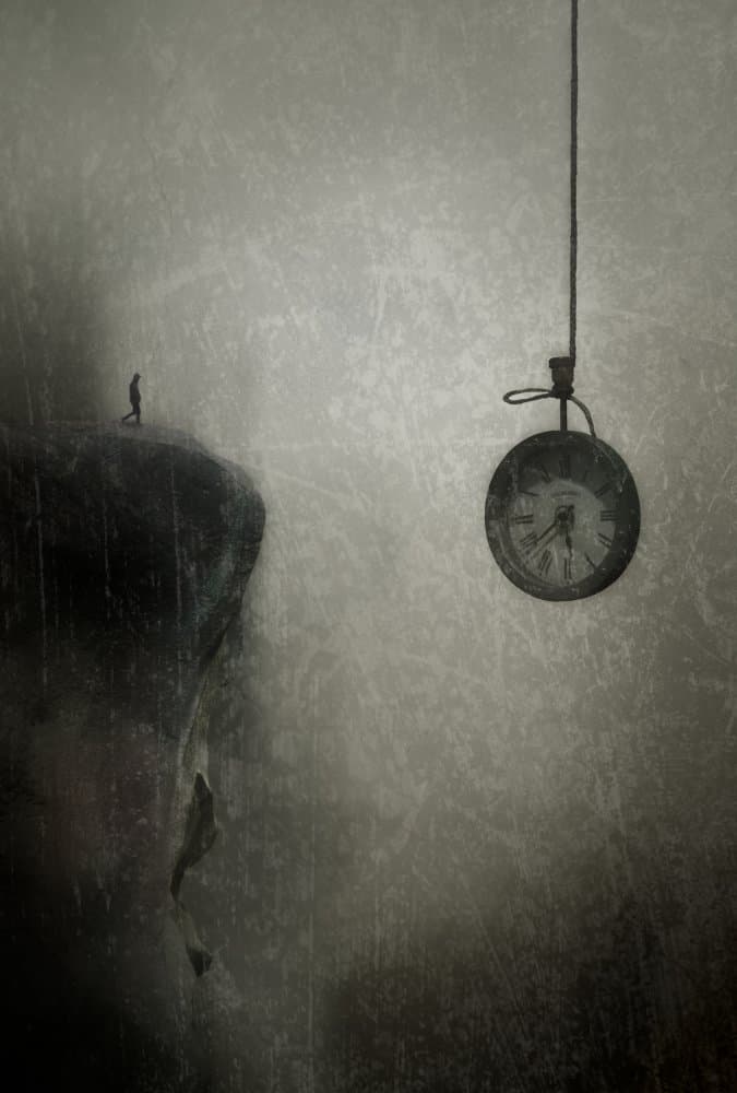 Contemplating Time's Edge by Biao  Huang — canvas wall art