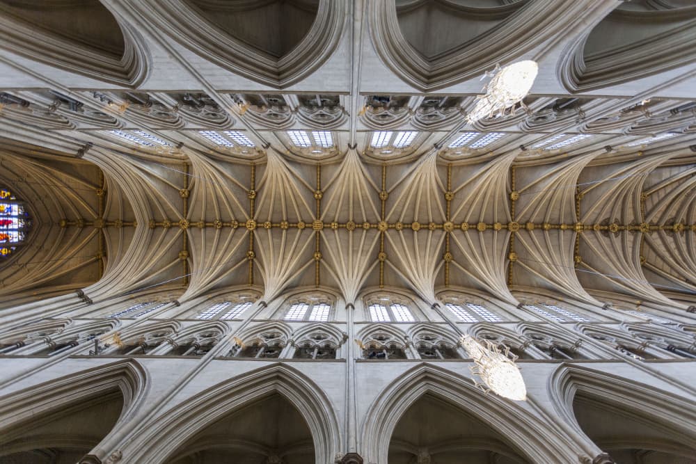 Grand Cathedral Vaulting by Yohan Borca — canvas wall art