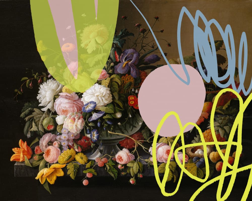Abstract Floral Still Life by Talitha McQueen — canvas wall art