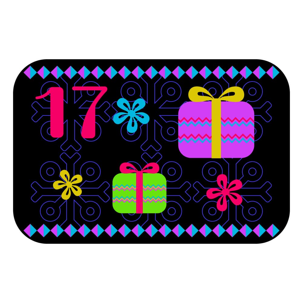 Seventeen Colorful Gifts by Marika Barsrsind — canvas wall art