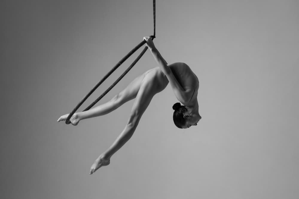 Graceful Aerialist Pose by Natalya Sleta — canvas wall art