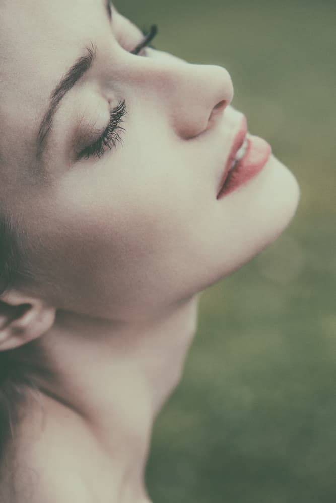 Serene Woman Profile by Magdalena Russocka — canvas wall art