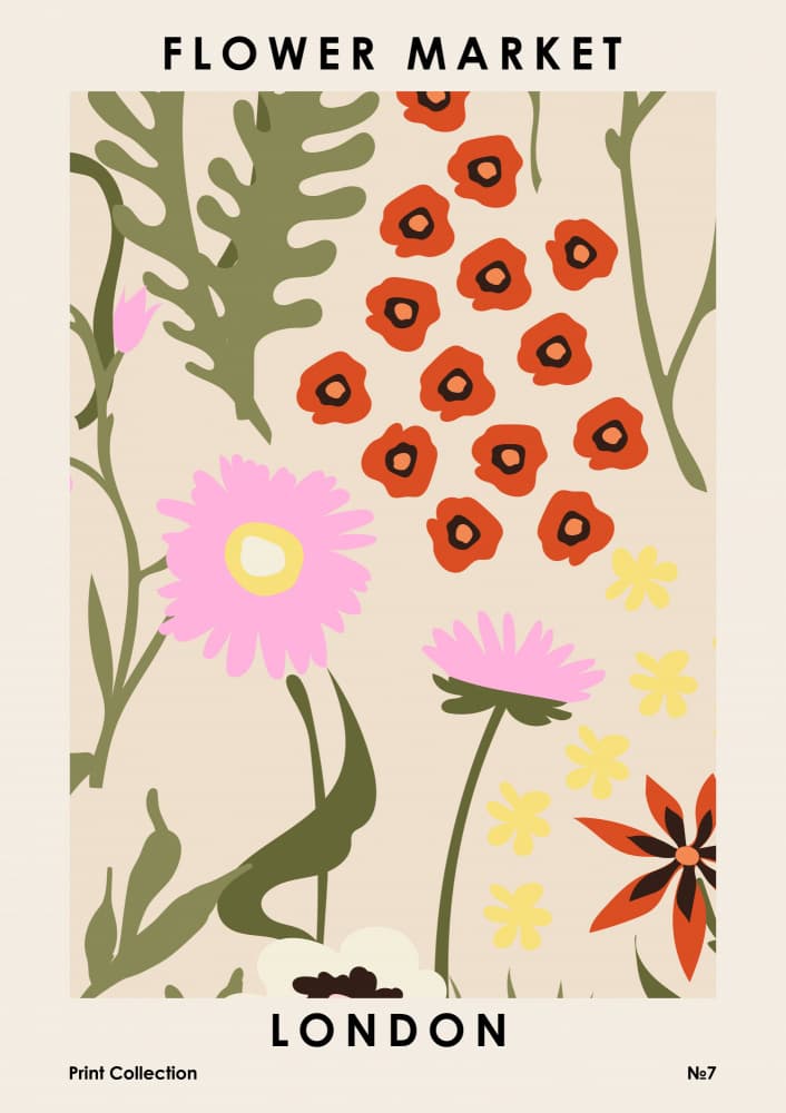 Flower Market London by NKTN — canvas wall art