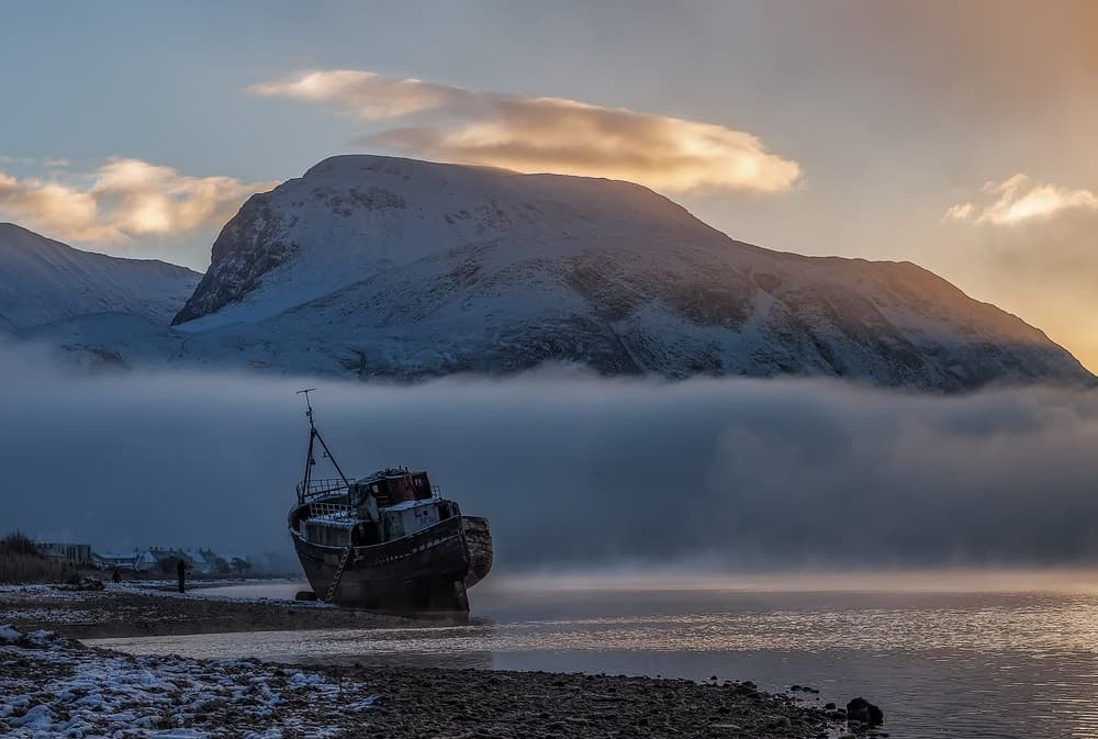 Misty Winter Shipwreck by Rob Darby — canvas wall art