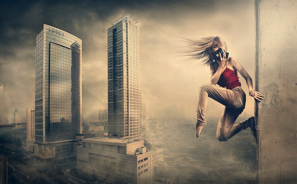 Dystopian City Jumper by Sebastian Kisworo — canvas wall art