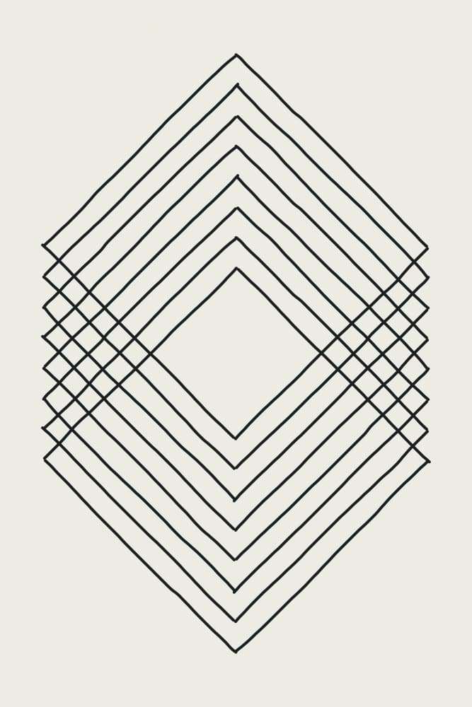 Geometric Diamond Pattern by jay stanley — canvas wall art