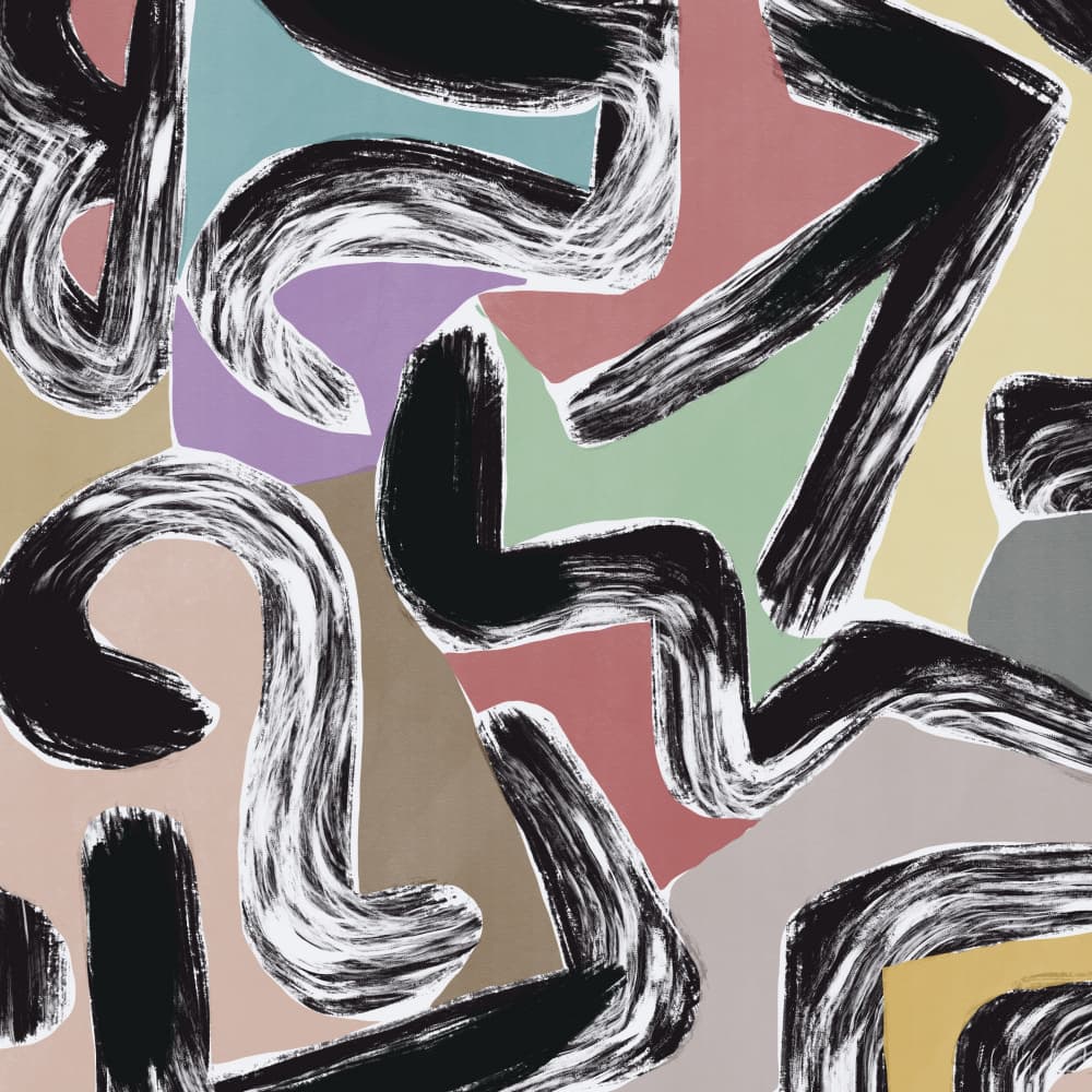 Colorful Abstract Strokes by Little Dean — canvas wall art