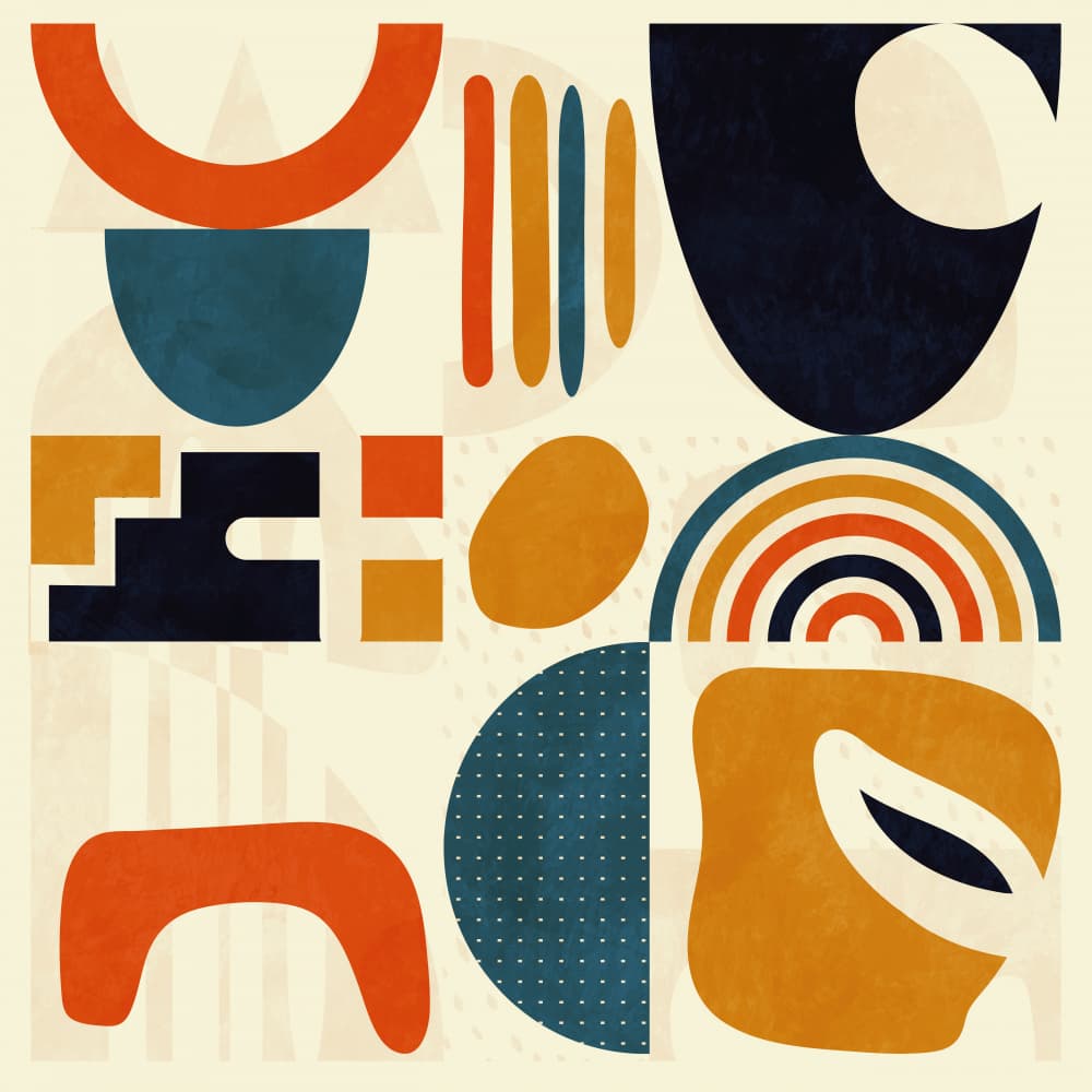 Quadrate Bunt3 by Ana Rut Bre — canvas wall art