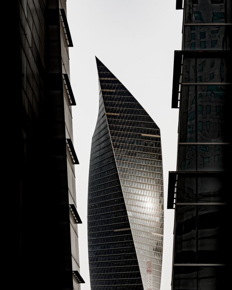 Sleek City Skyscraper by Abdullah Abuzaid — canvas wall art
