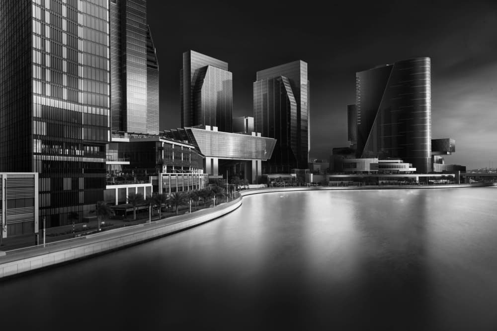 Sleek Urban Reflections by Jobin Mathew — canvas wall art