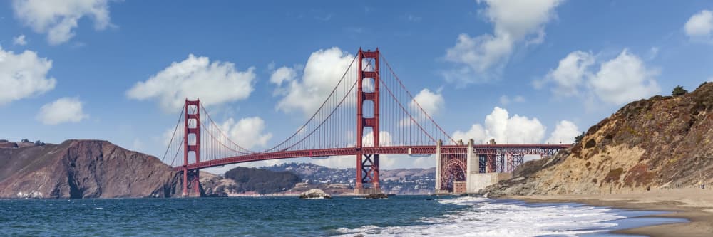 Golden Gate Coastal Vista by Melanie Viola — canvas wall art