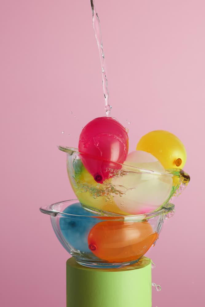 Vibrant Water Balloons by Julia Ramiro — canvas wall art