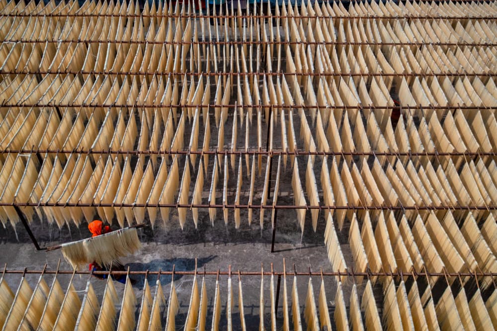Traditional Noodle Drying by Azim Khan Ronnie — canvas wall art